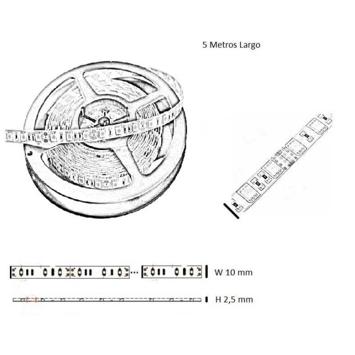 ACHETER Ruban de LED RGB flexible intérieur 14.4W*5m  IP20 - 24V