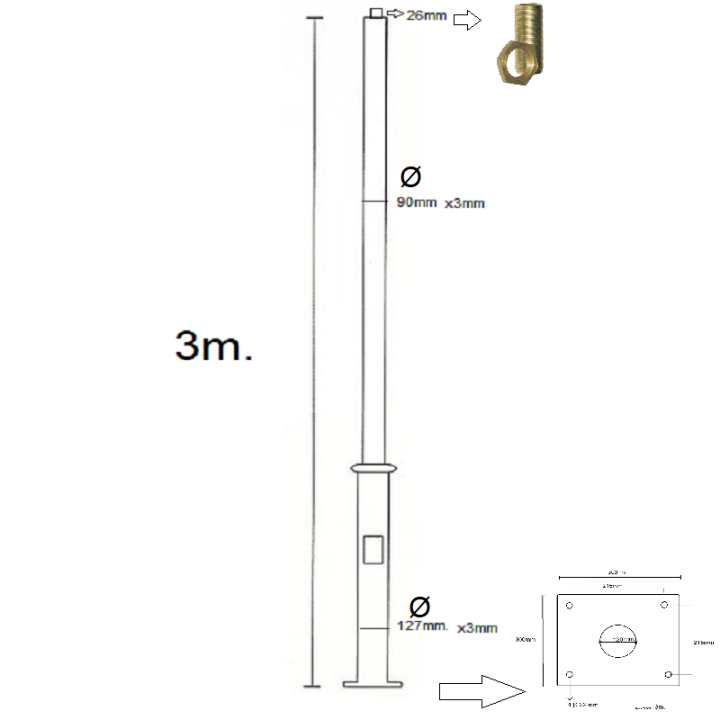 ACHETER Colonne Olson 3 metros