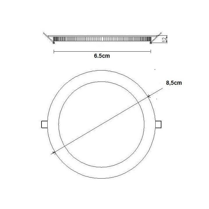 Downlight Slim LED Rond 5W - 120°