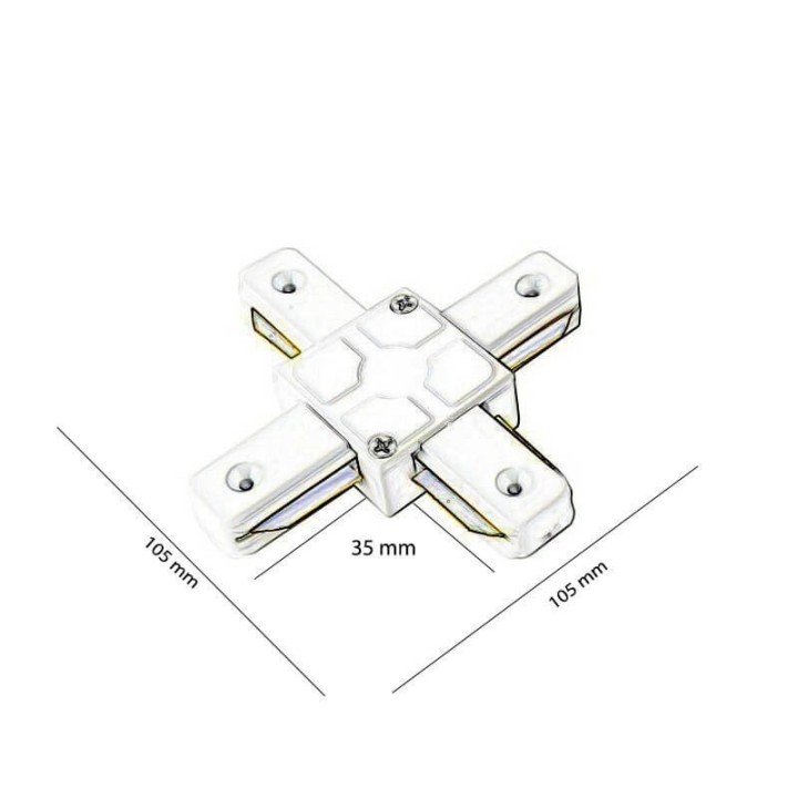 Connecteur type X pour rail renforcé