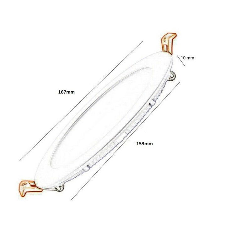 Downlight LED Slim 15W - Rond