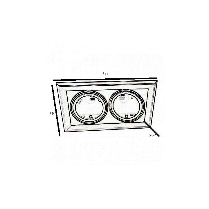 Acheter Cadre AR111 cadre double blanc