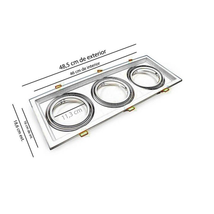 Acheter cadre triple orientable WHITE pour AR111