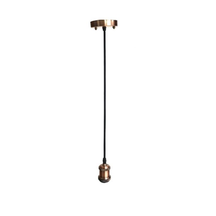 Suspension vintage couleur cuivre pour E27