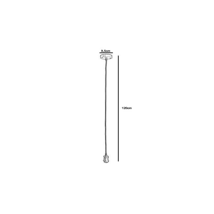 Suspension vintage couleur cuivre pour E27