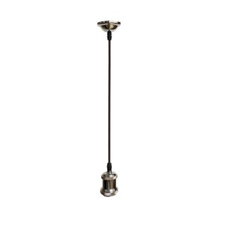 Suspension pour ampoule E27 argent
