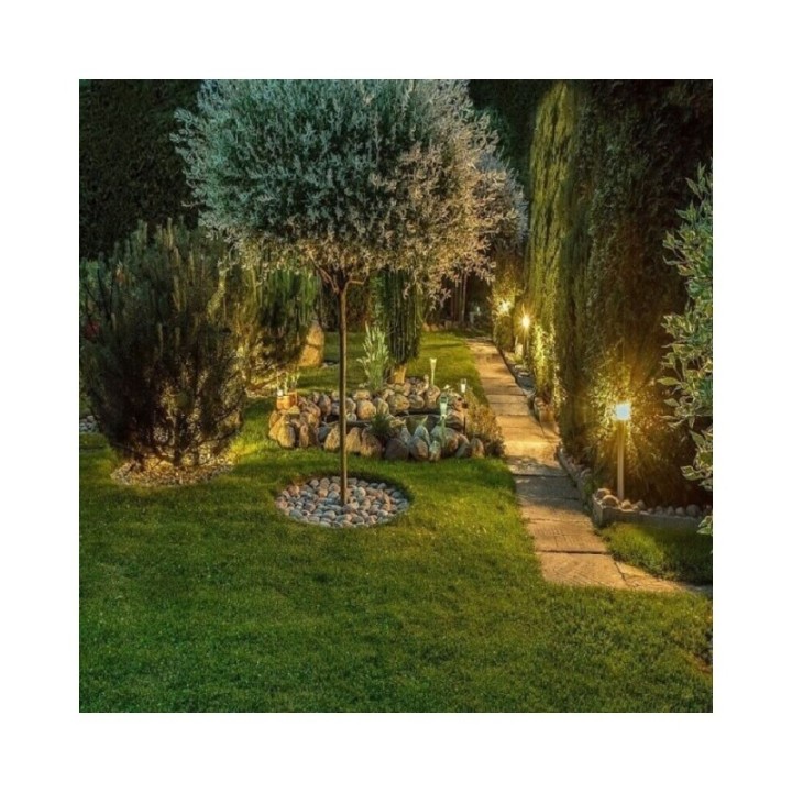 Balise rond pour LED E27 Inox Extérieur 60cm