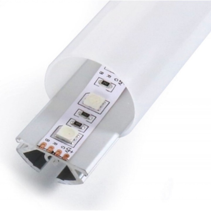 PROFILÉ 2M ALU ROND ET DIFFUSEUR OPALE