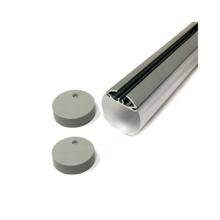 PROFILÉ 2M ALU ROND ET DIFFUSEUR OPALE