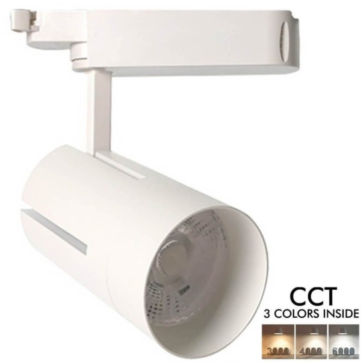 Spot LED 30W  Monophasé Blanc CCT