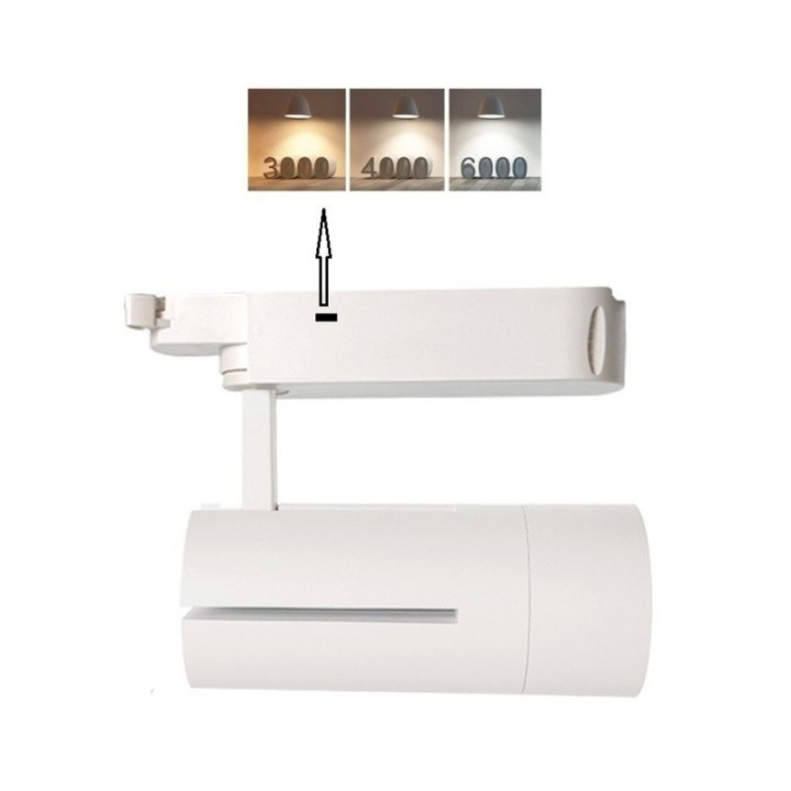 Spot LED 30W  Monophasé Blanc CCT