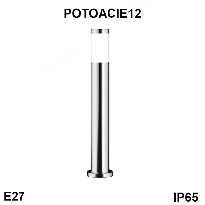 Balise rond pour LED E27 Inox Extérieur 60cm