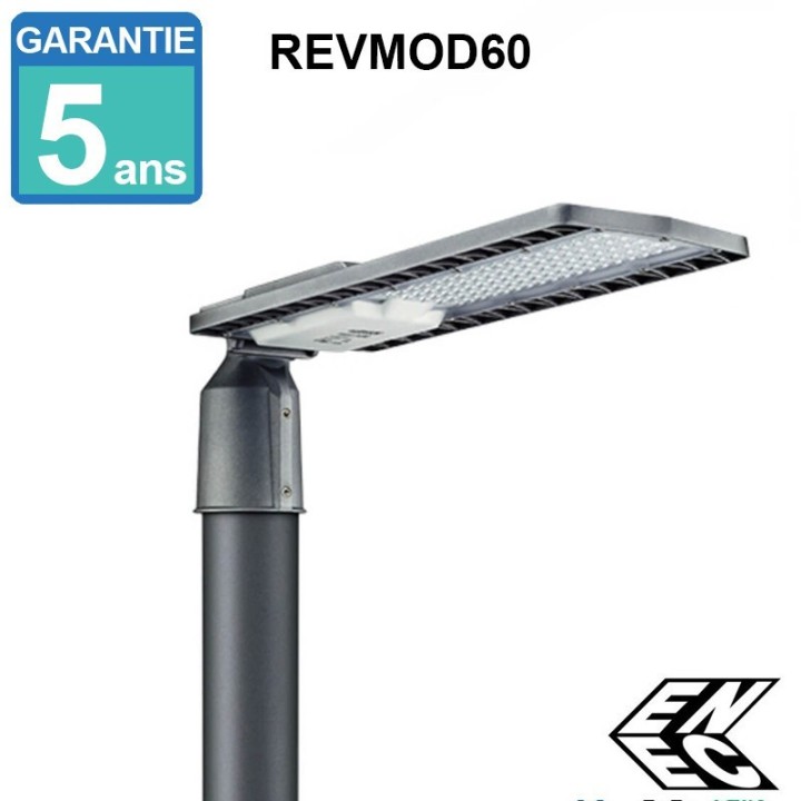 Réverbère LED 60W – SMD3030 – 160lm/W – IP66 – IK10