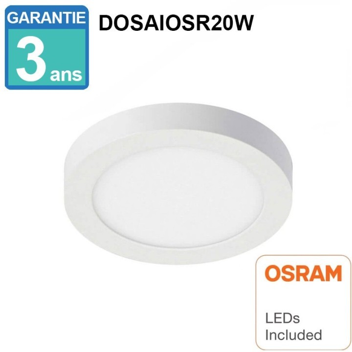 Downlight saillie LED  20W - OSRAM CHIP IP20