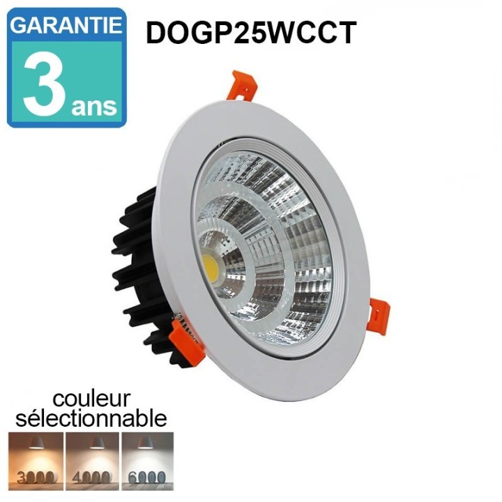 Downlight LED  Encastré 25W 120º