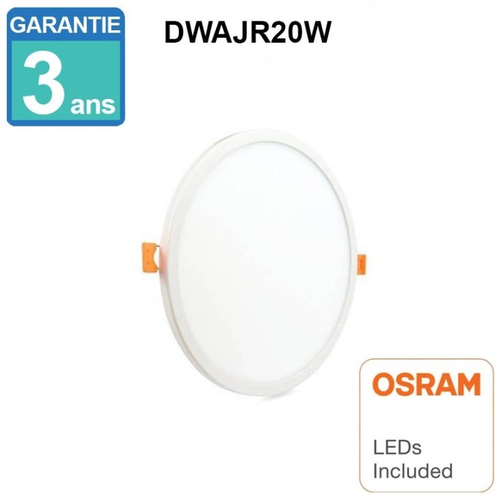 Downlight LED rond - 20W - Ajustable