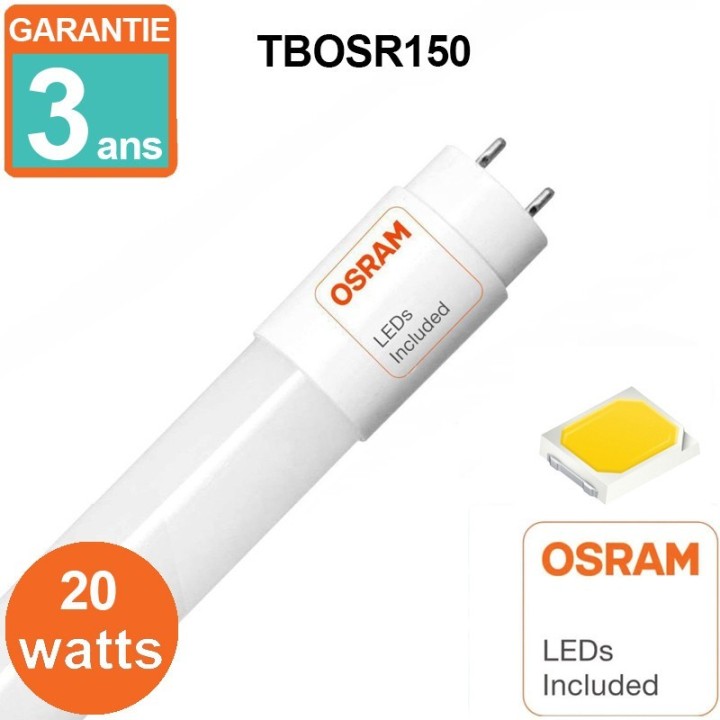 Tube LED - 150cm -20w- 2600 Lumens - verre