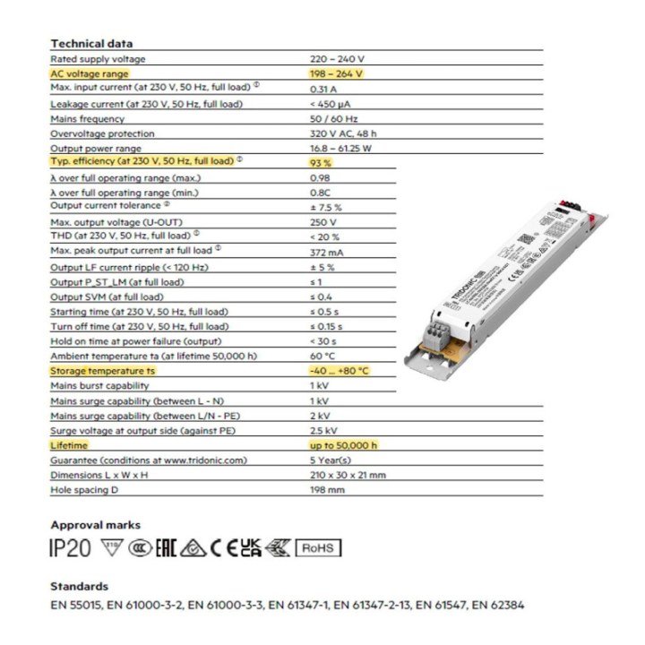 Réglette LED TRIDONIC 150 cm - Haute Luminosité - 9000 Lm