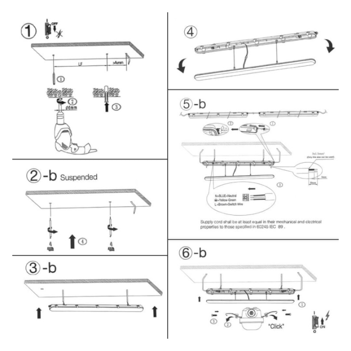 Réglette LED TRIDONIC 150 cm - Haute Luminosité - 9000 Lm