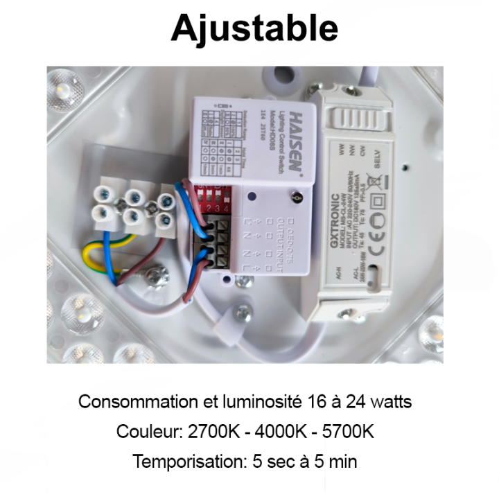 Plafonnier OSRAM CHIP Intérieur à détection