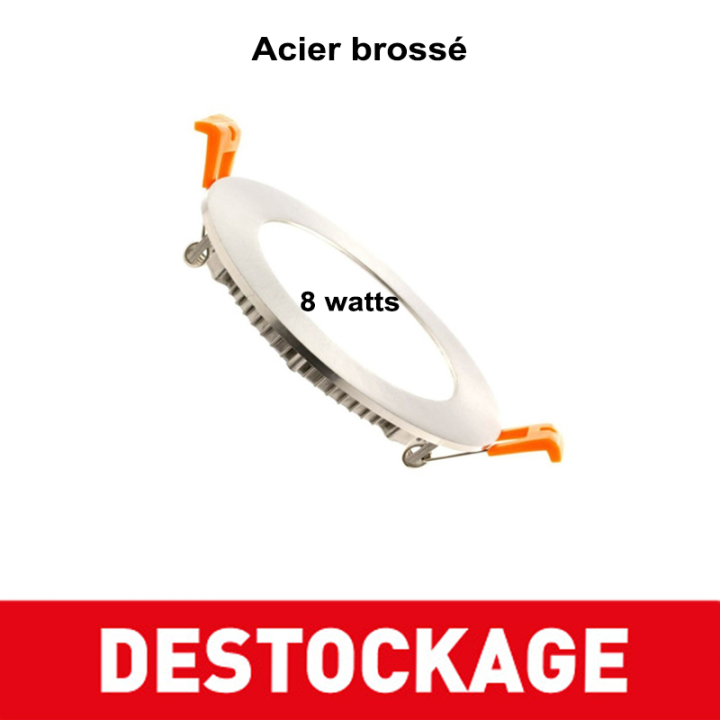 Downlight LED Slim 8W Rond Inox