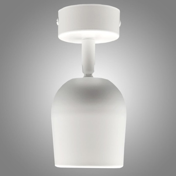 Éclairage orientable pour GU10 moderne et design arrondie blanc