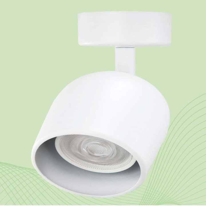 Éclairage orientable pour GU10 moderne et design arrondie blanc