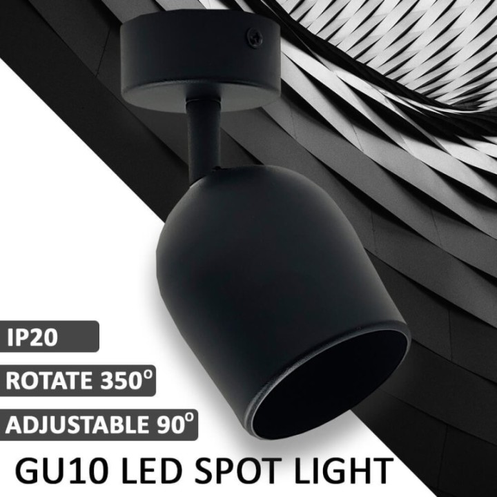 Plafonnier Orientable Noir – Design élégant et pratique