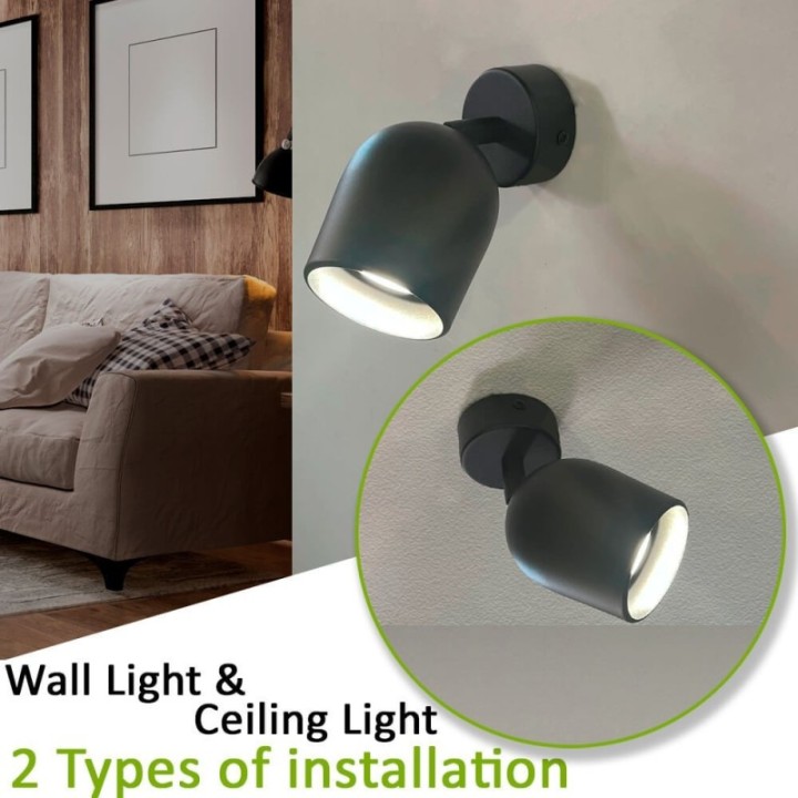 Plafonnier Orientable Noir – Design élégant et pratique