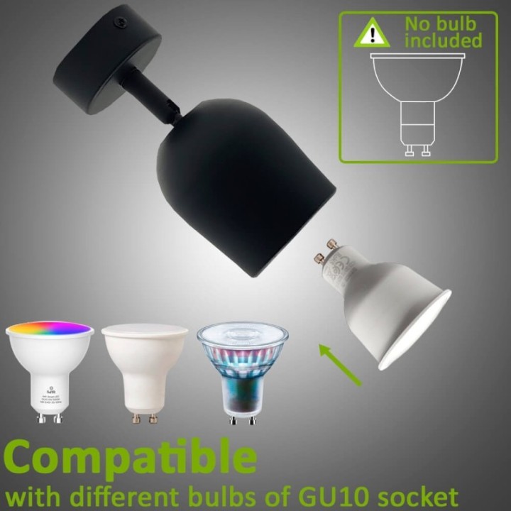 Plafonnier Orientable Noir – Design élégant et pratique