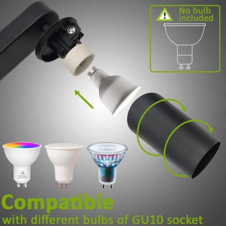 Plafonnier Orientable Blanc – 2 Spots GU10 – Luminaire moderne