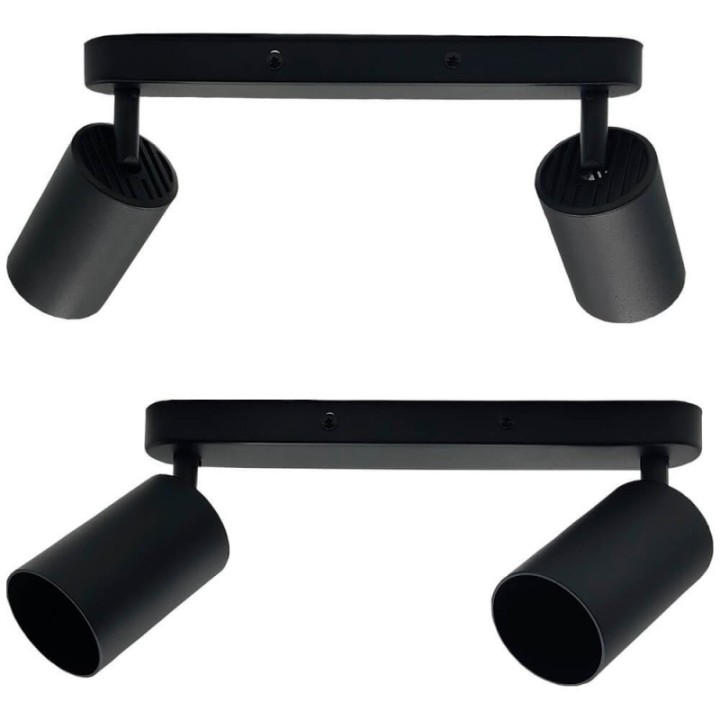 Plafonnier Orientable Blanc – 2 Spots GU10 – Luminaire moderne