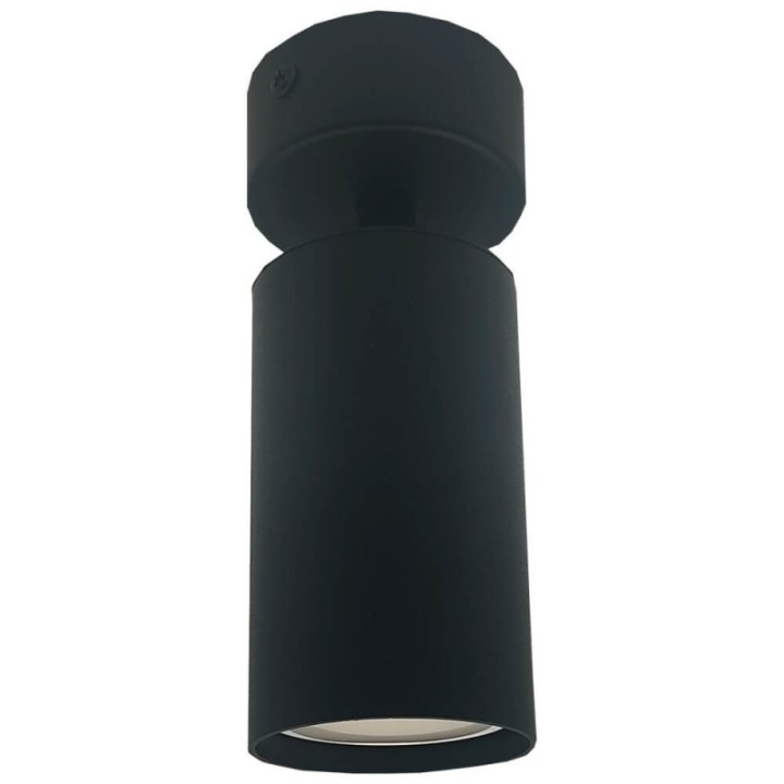 Plafonnier Orientable Noir – 1 Spot GU10 en Aluminium – Luminaire moderne