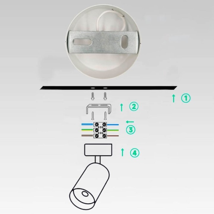 Éclairage orientable - BLANC - pour ampoule GU10