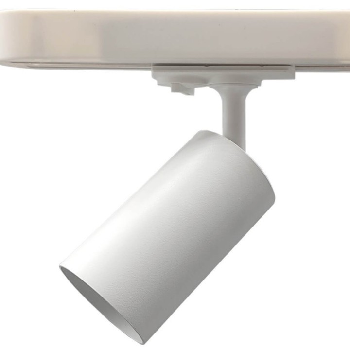 Spot sur Rail Blanc – Monophasé – Orientable pour Ampoule GU10