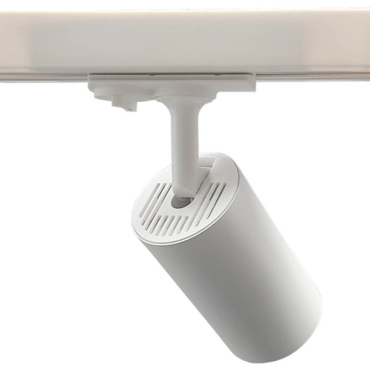 Spot sur Rail Blanc – Monophasé – Orientable pour Ampoule GU10
