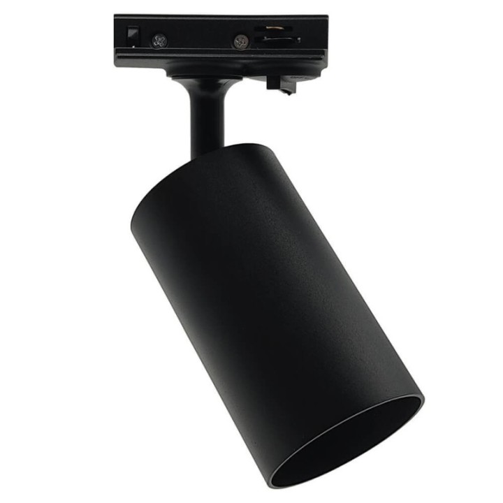 Spot sur Rail Noir – Monophasé – Orientable pour Ampoule GU10