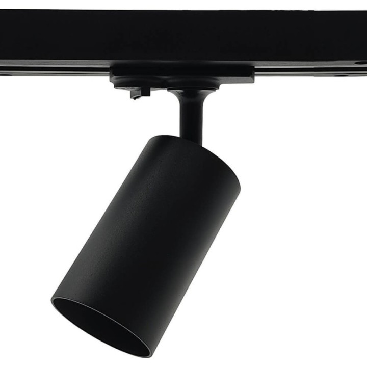 Spot sur Rail Noir – Monophasé – Orientable pour Ampoule GU10