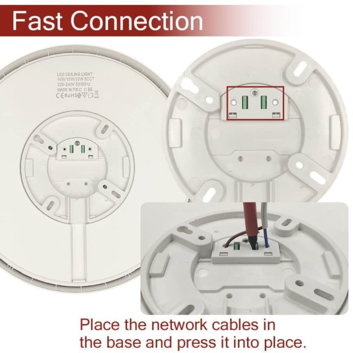 Plafonnier LED 20W Réglable – 5CCT avec Capteur Radar – IP44