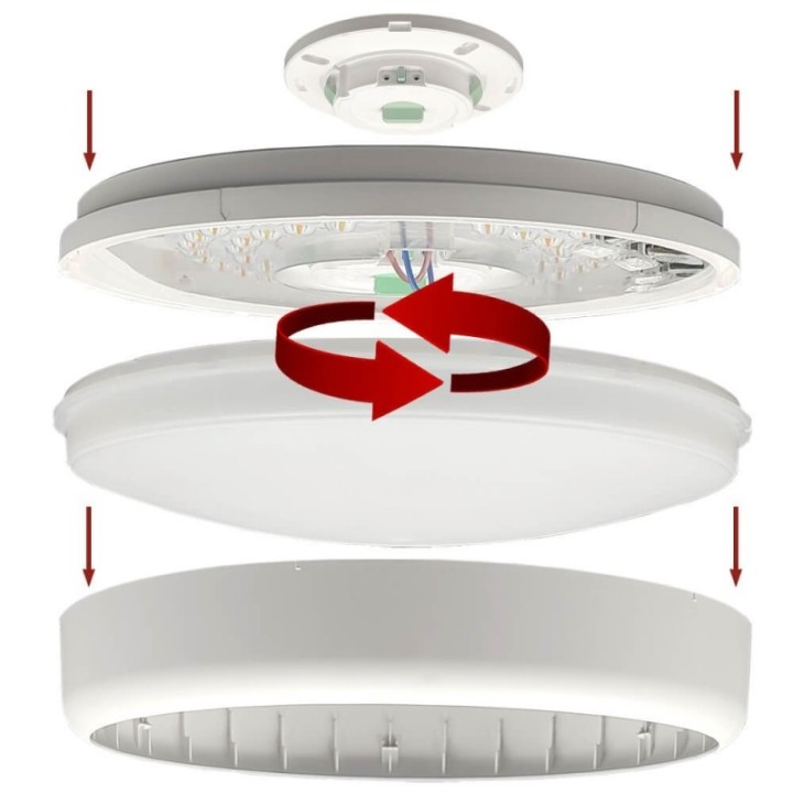 Plafonnier LED 20W Réglable – 5CCT avec Capteur Radar – IP44