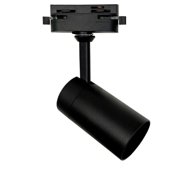 Spot sur Rail Noir – Monophasé – Orientable GU10 – Aluminium