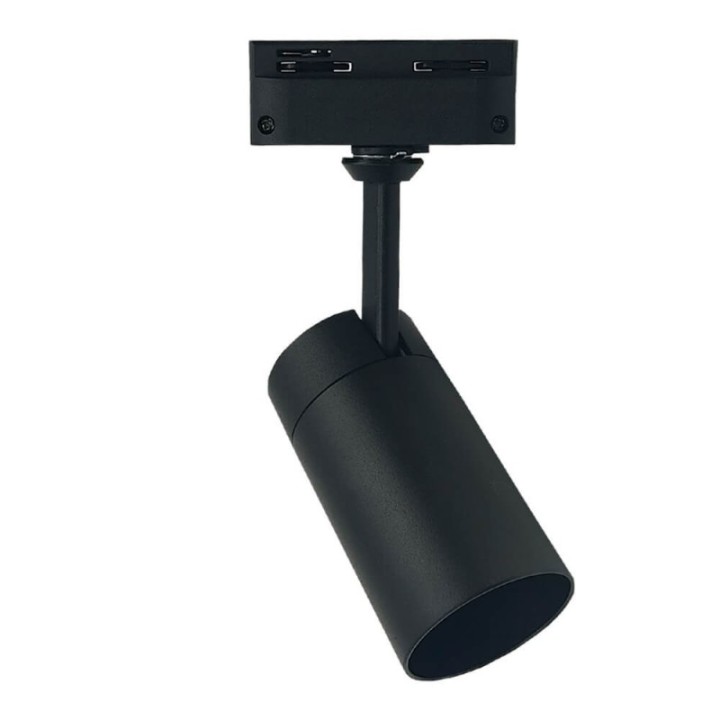 Spot sur Rail Noir – Monophasé – Orientable GU10 – Aluminium