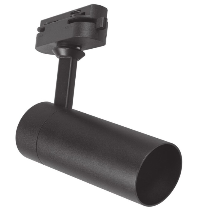 Spot sur Rail Noir – Monophasé – Orientable GU10 – Aluminium