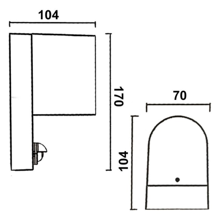 Applique LED Extérieure avec Détecteur PIR – IP65 – Compatible GU10
