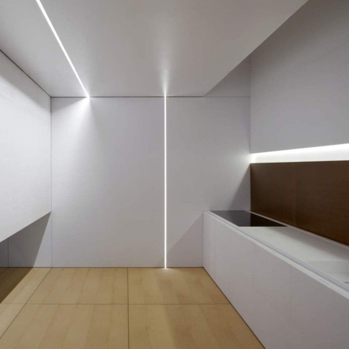 Profilé Aluminium Encastrable 2m pour Bandes LED – Plâtre et Placoplâtre – Finition Discrète