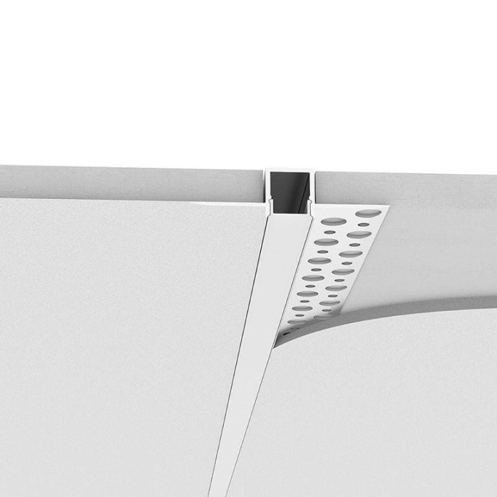 Profilé Aluminium Encastrable 2m pour Bandes LED – Plâtre et Placoplâtre – Finition Discrète