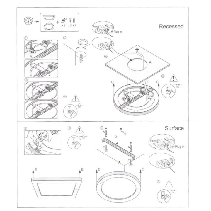 Downlight LED Circulaire 18W avec Capteur PIR – CCT Ajustable – Puce OSRAM