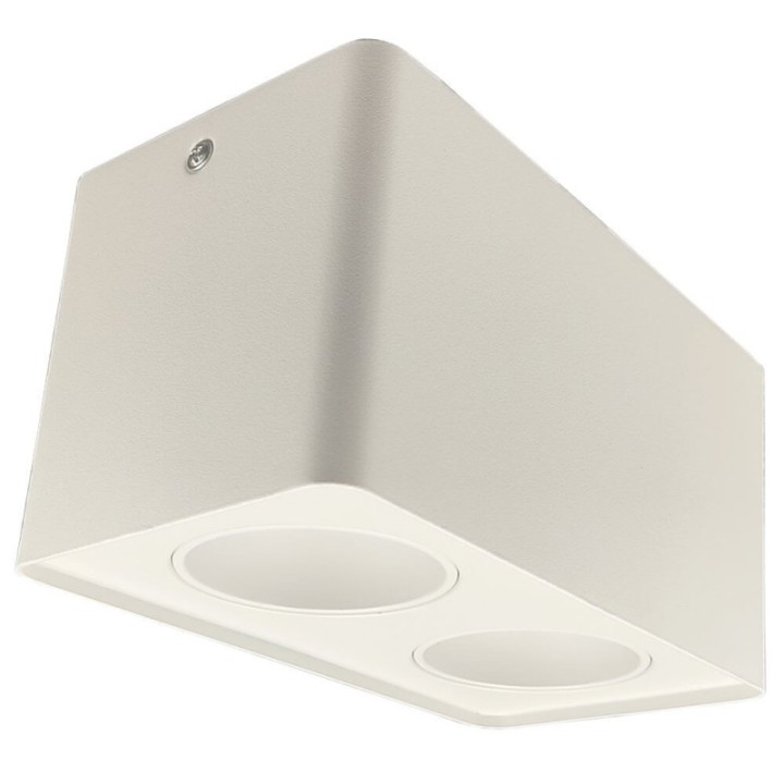 Applique Plafond Double saillie pour GU10 – Blanc rectangle arrondie design