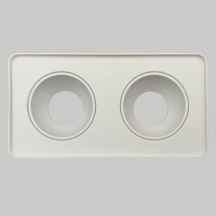 Applique Plafond Double saillie pour GU10 – Blanc rectangle arrondie design