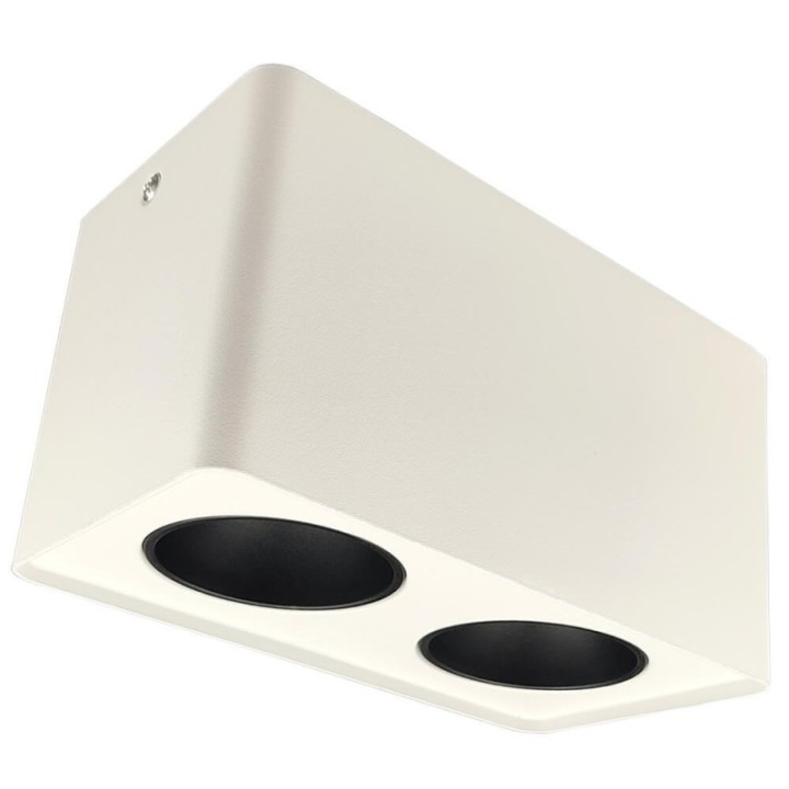Applique Plafond Double saillie pour GU10 – Blanc rectangle arrondie design